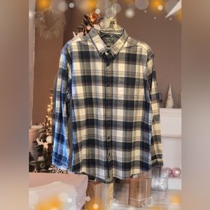 NWT Mens Eddie Bauer classic fit flannel plaid button down size Large